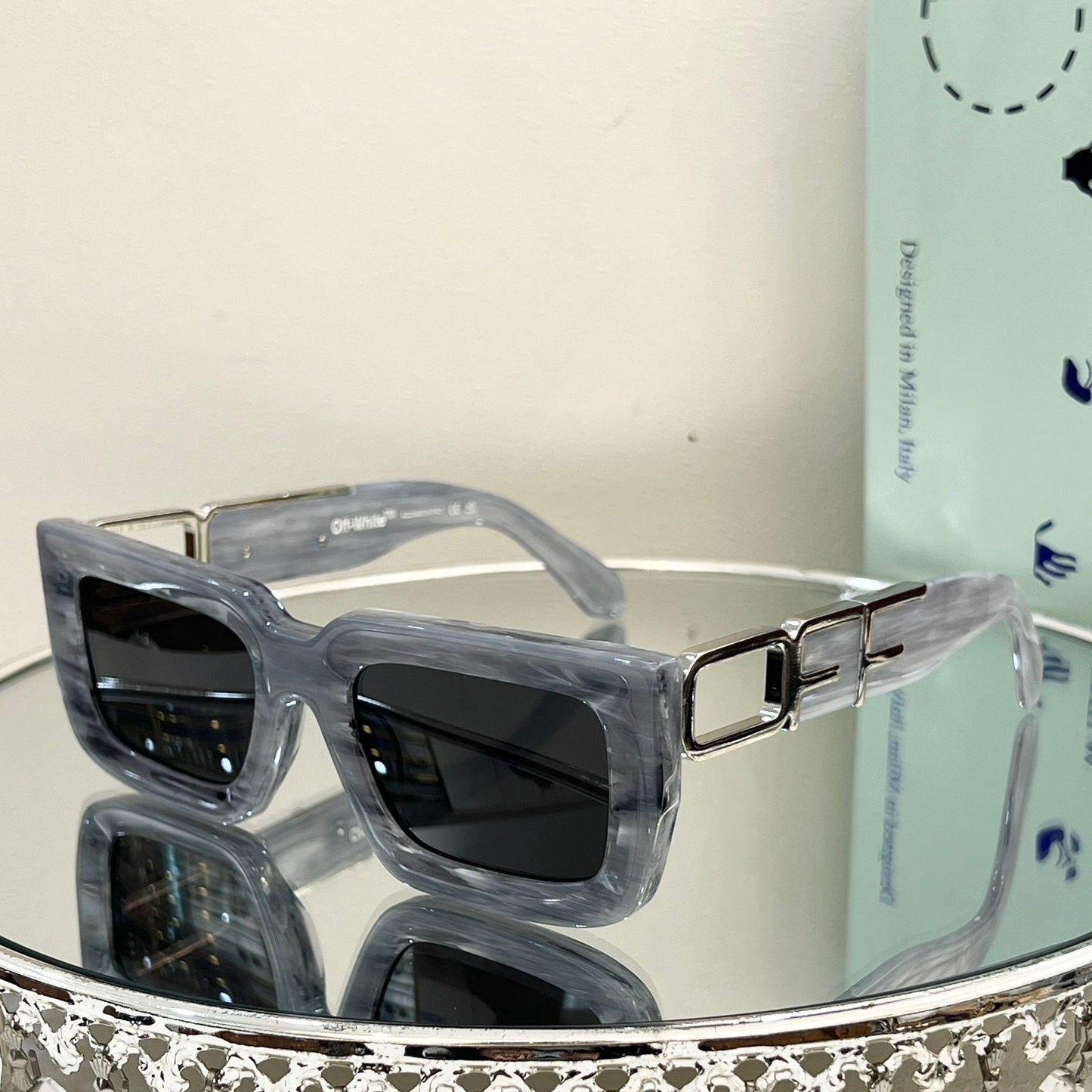 OFF-Whlte Arrow logo sunglasses#073 4-Bar
