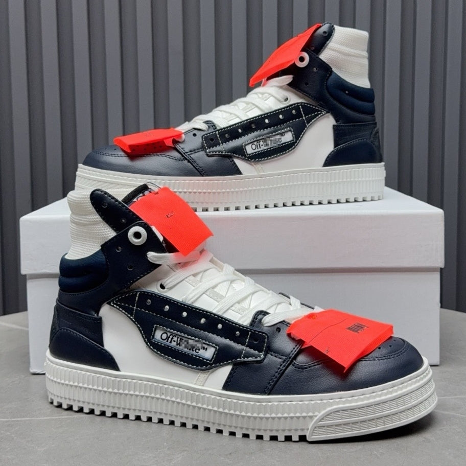 OFF-Whlte Arrow logo high-top sneakers#24 4-Bar