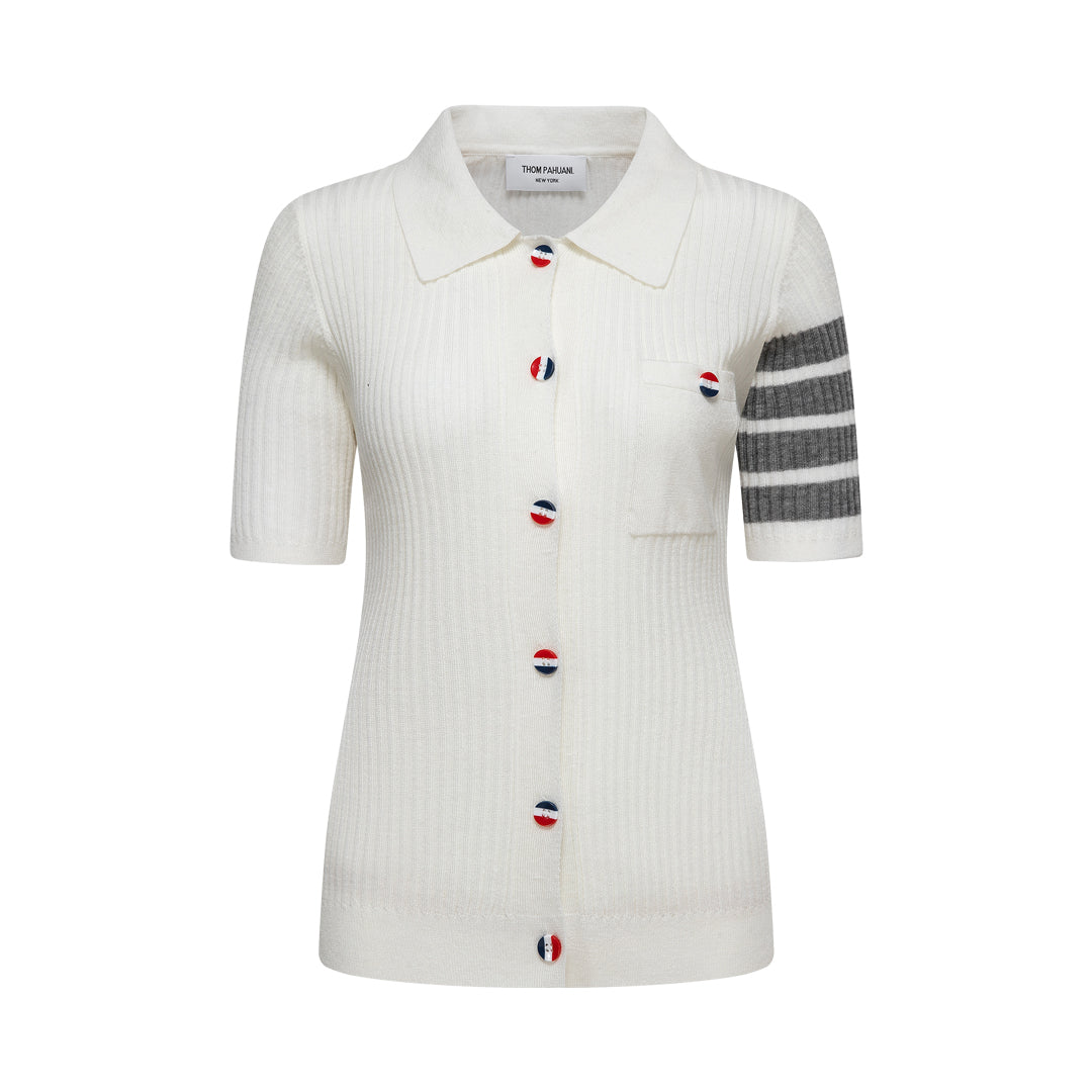 Women Color buckle POLO shirt - Image 3