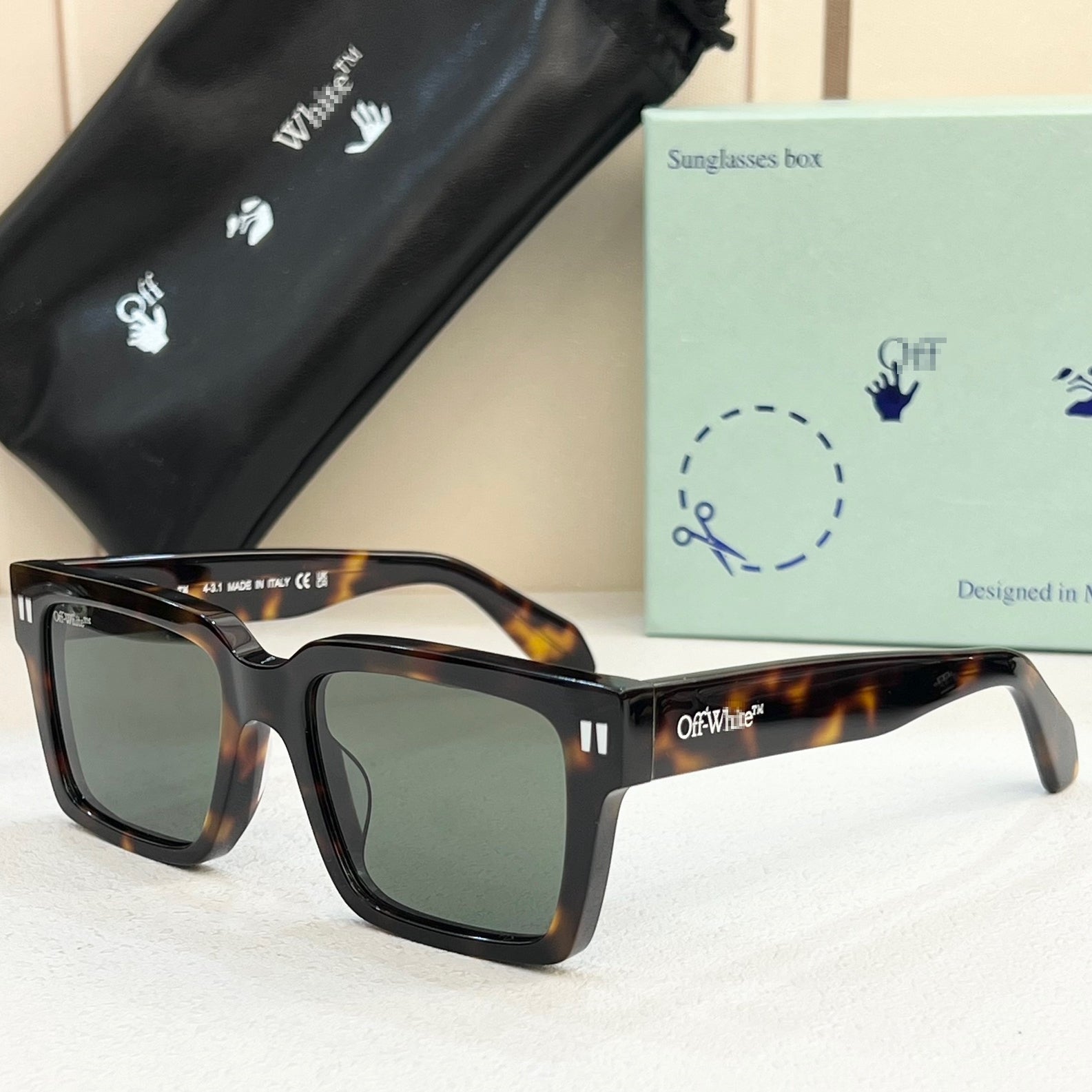 OFF-Whlte Arrow logo sunglasses#054 4-Bar