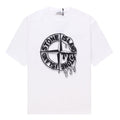 Stone Island Melting Compass Graphic Cotton T-Shirt - White product detail view