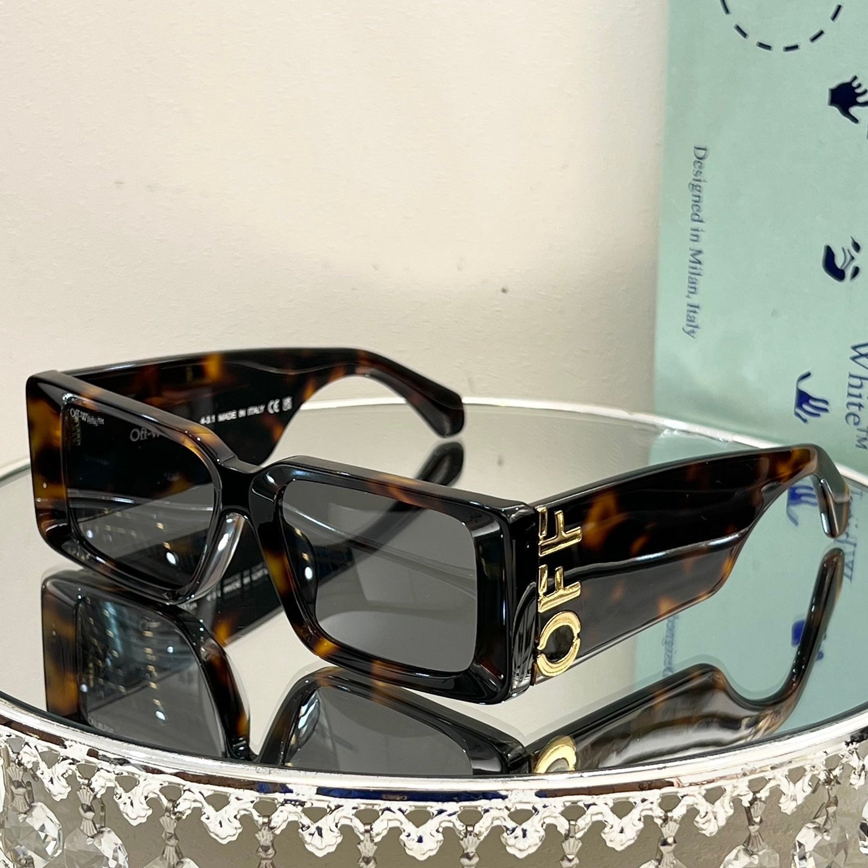 OFF-Whlte Arrow logo sunglasses#097 4-Bar