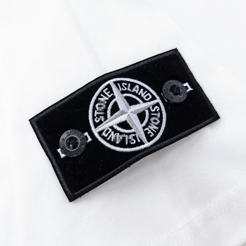 Stone Island Mini Compass Badge Cotton T-Shirt - White product detail view