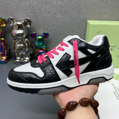 OFF-Whlte Arrow Logo Leather Sneakers #41 4-Bar