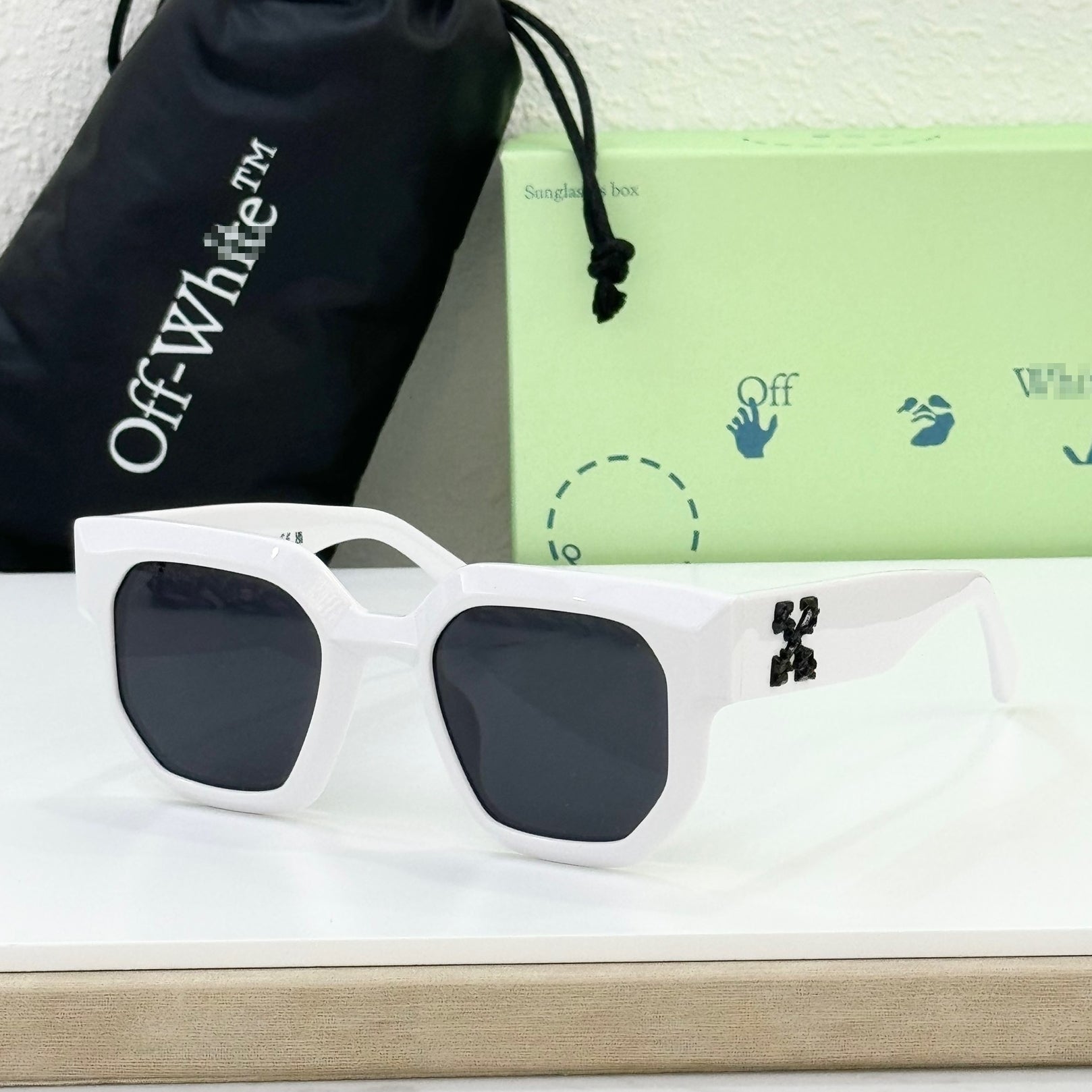 OFF-Whlte Arrow logo sunglasses#014 4-Bar