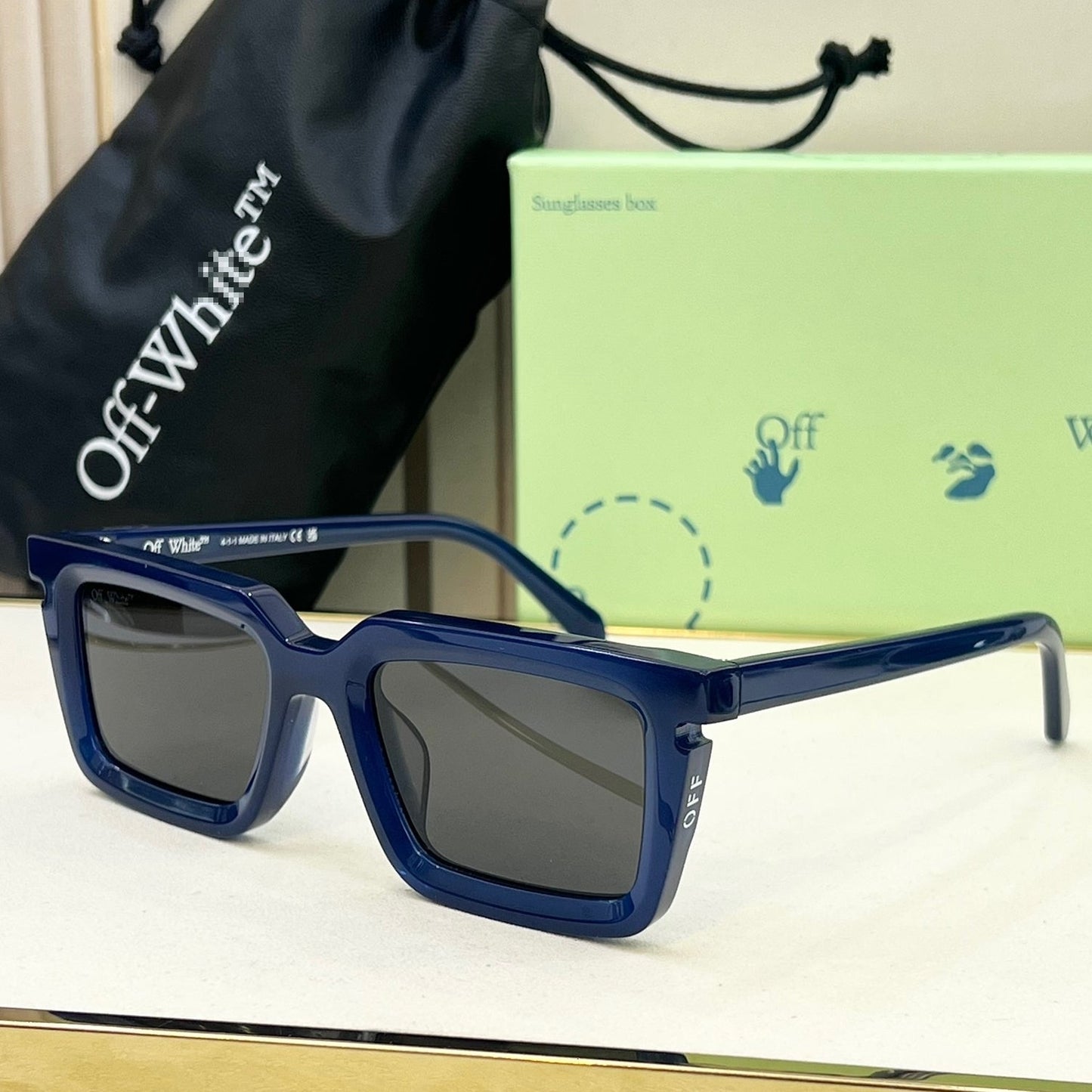 OFF-Whlte Arrow logo sunglasses#113 4-Bar