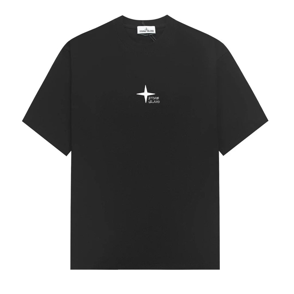 Stone Island Brush Stripe Compass Back Graphic T-Shirt - White product detail view