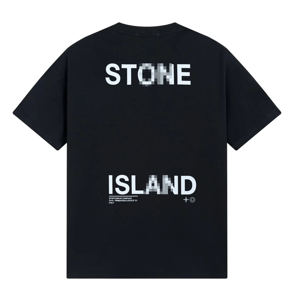 Stone Island Rust Splash Compass Graphic Cotton T-Shirt - White product detail view