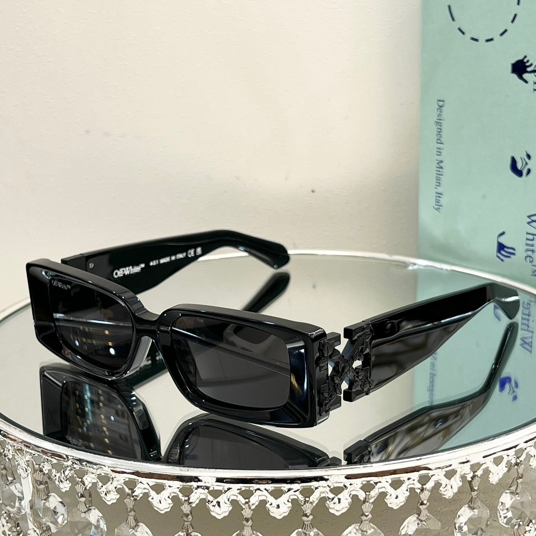 OFF-Whlte Arrow logo sunglasses#098 4-Bar