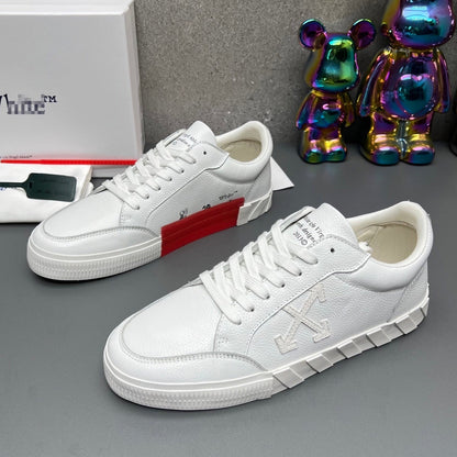OFF-Whlte Genuine Leather Sneakers#66 4-Bar