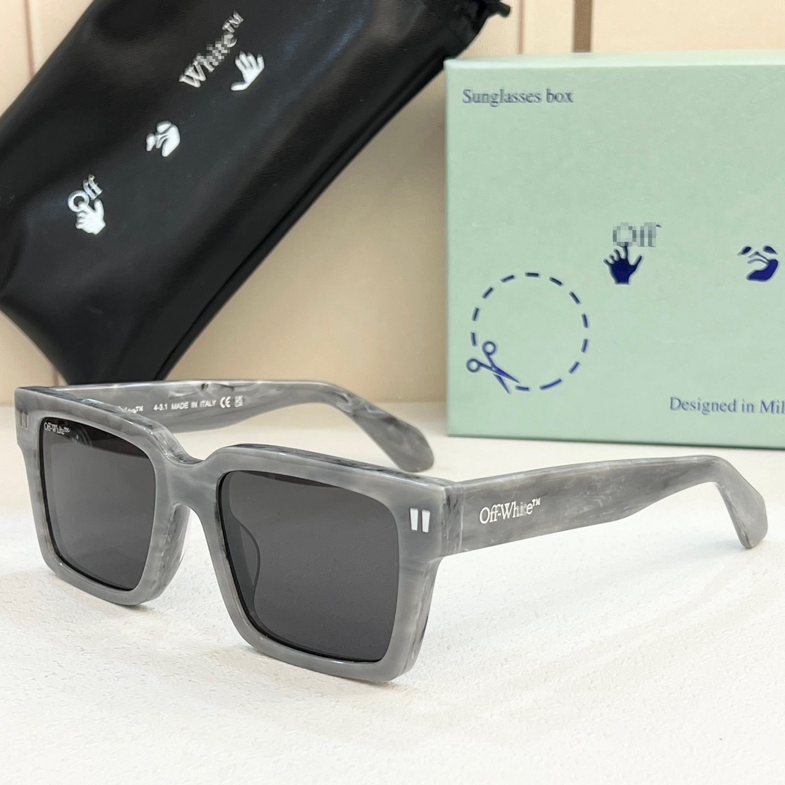 OFF-Whlte Arrow logo sunglasses#054 4-Bar