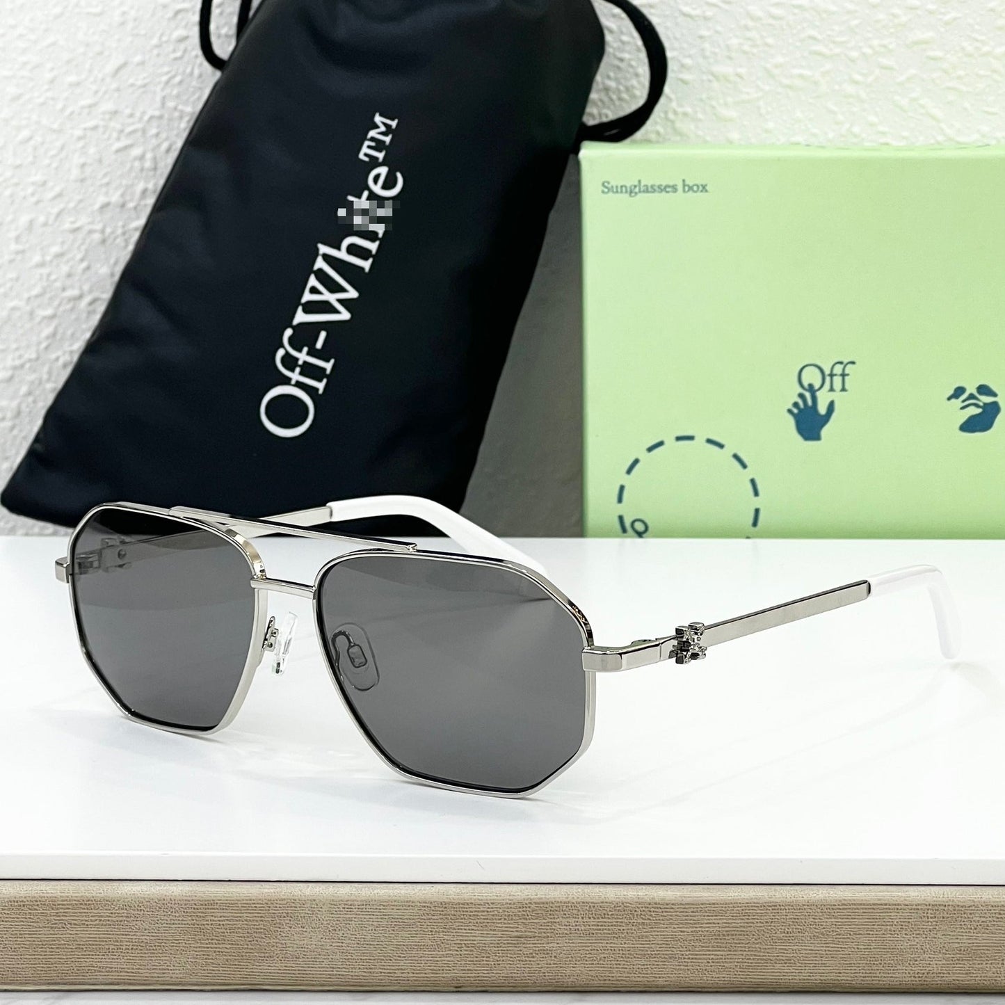 OFF-Whlte Arrow logo sunglasses#044 4-Bar