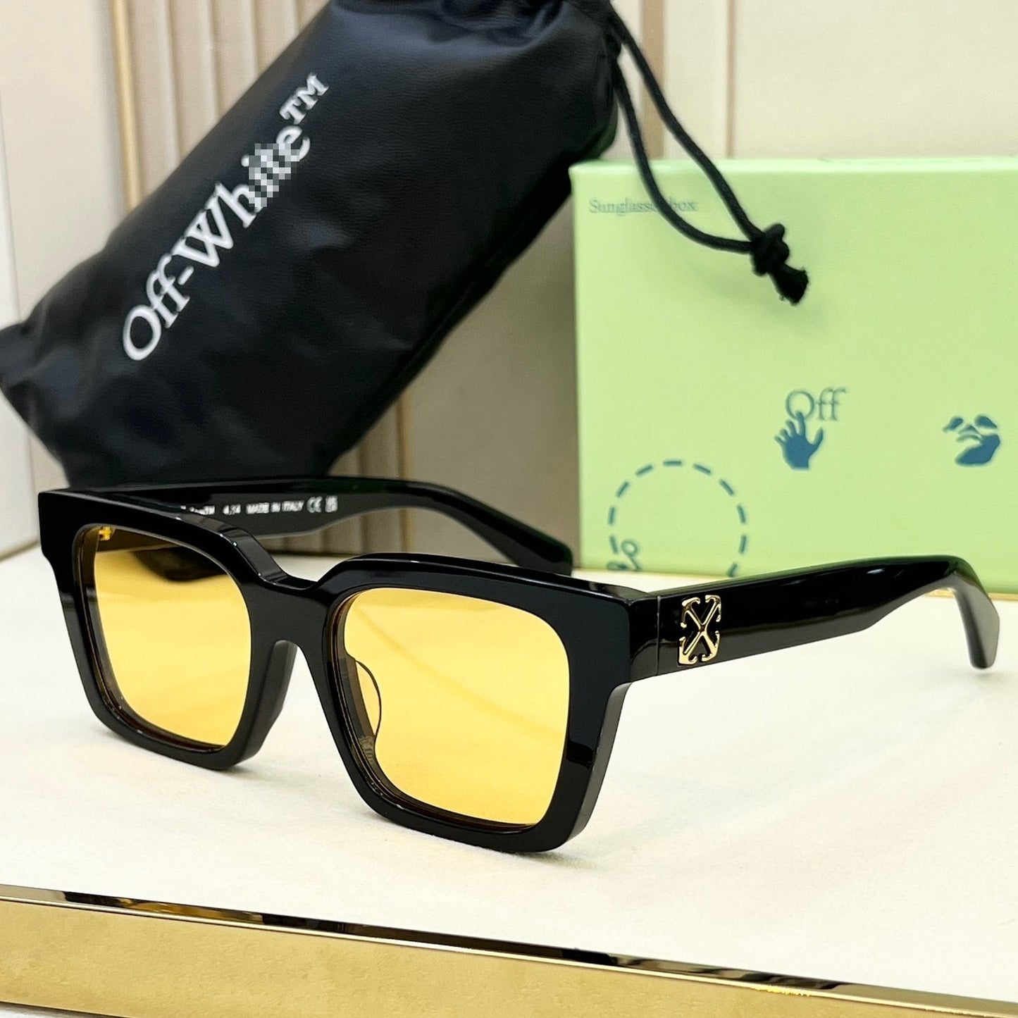 OFF-Whlte Arrow logo sunglasses#111 4-Bar