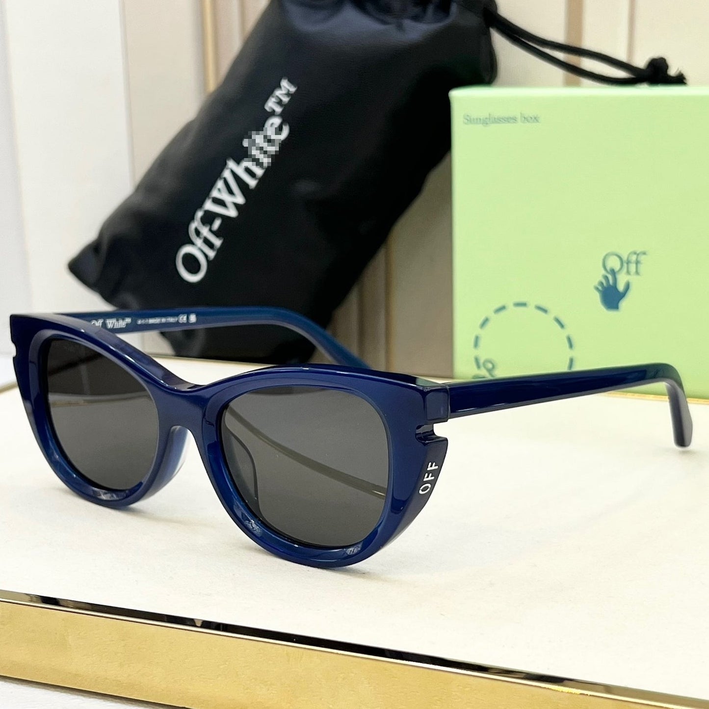OFF-Whlte Arrow logo sunglasses#097 4-Bar