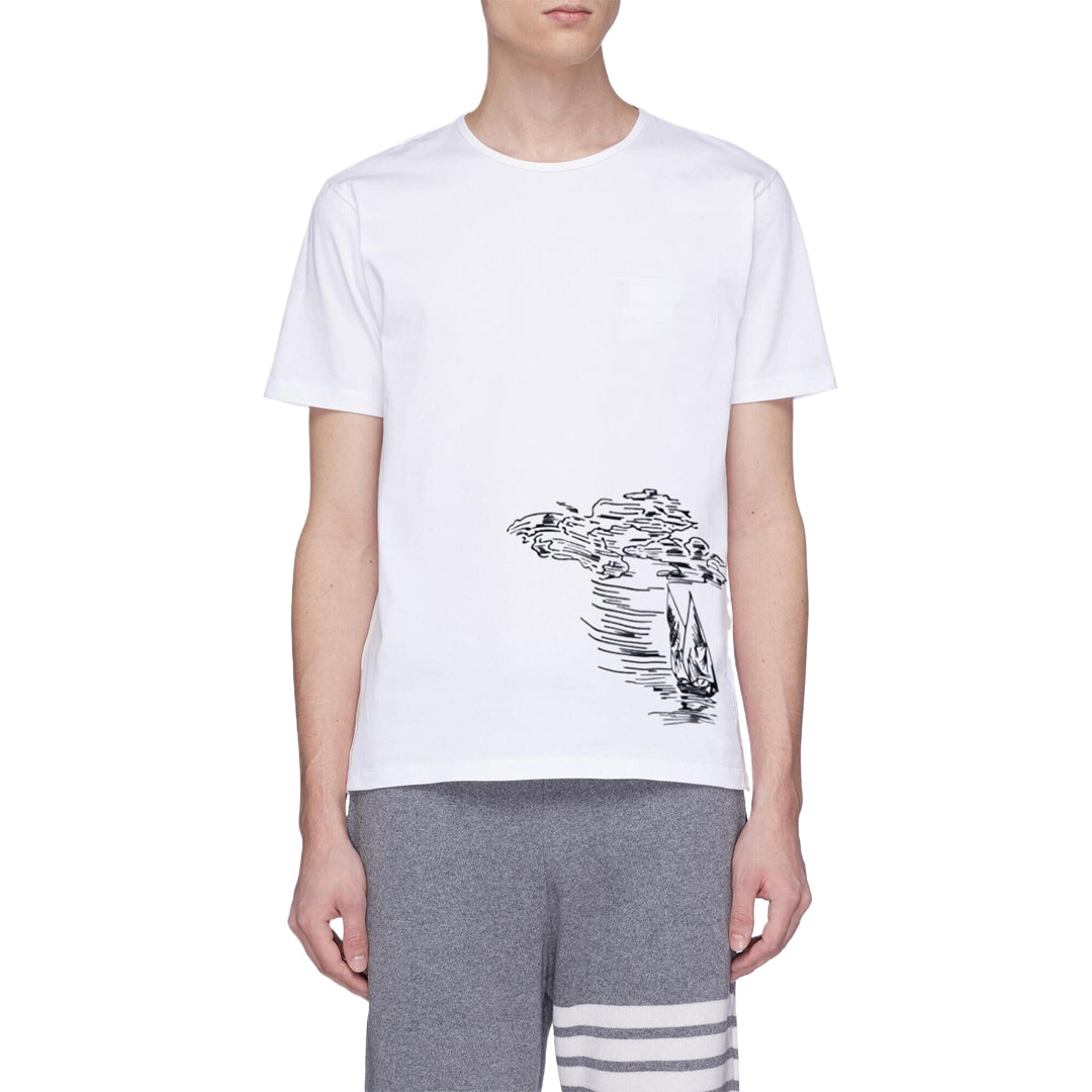 Men's Printing T-shirts by Thom Browne, product detail view
