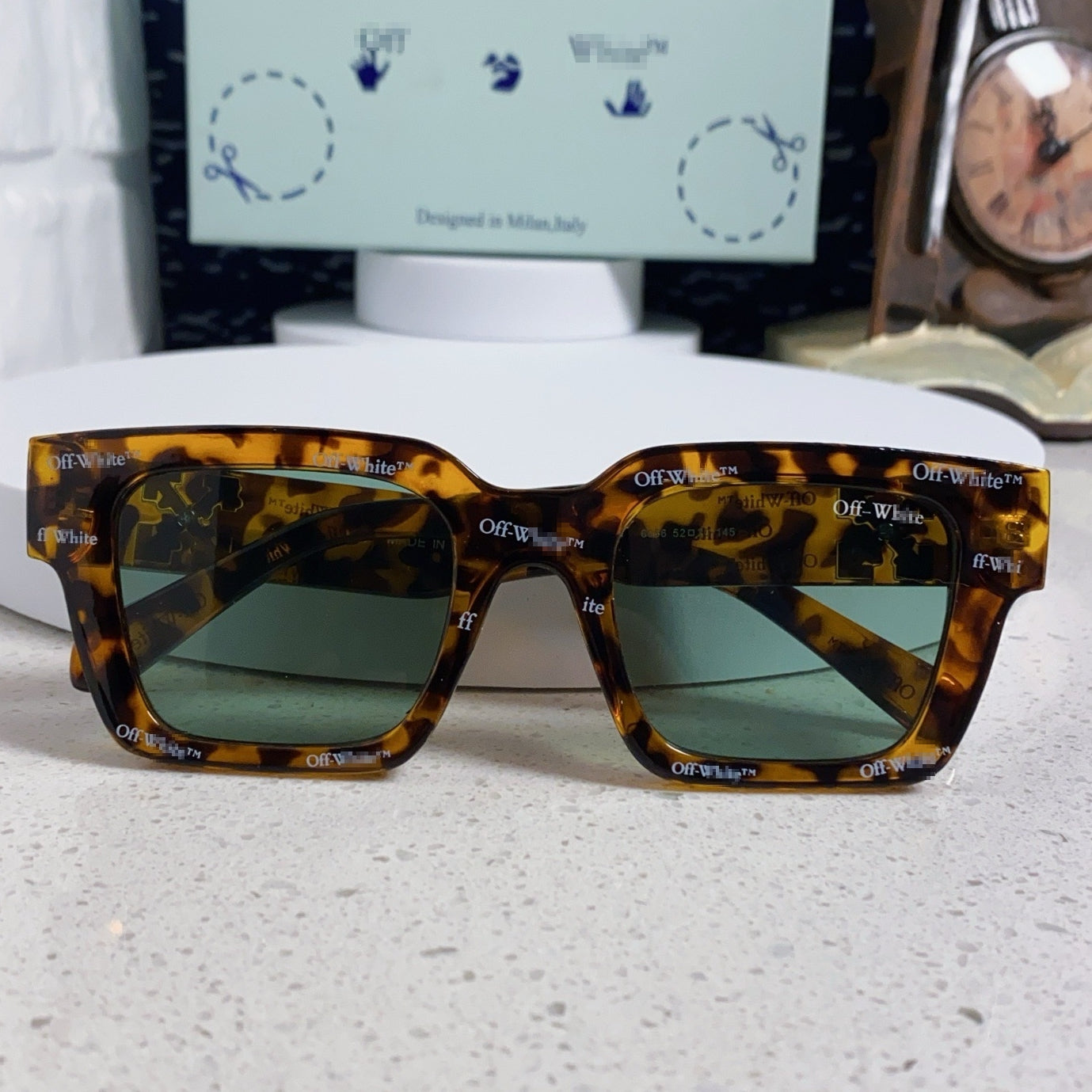 OFF-Whlte Arrow logo sunglasses#003 4-Bar