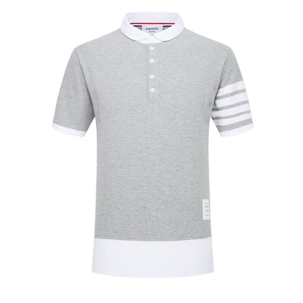 Classic Four-Bar Polo Shirt - 100% Cotton Prem by Thom Browne, product detail view