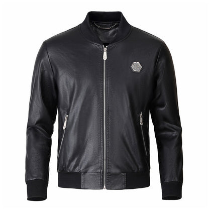 New-Philpp LOGO Cowhide Jacket SOLODSQ2
