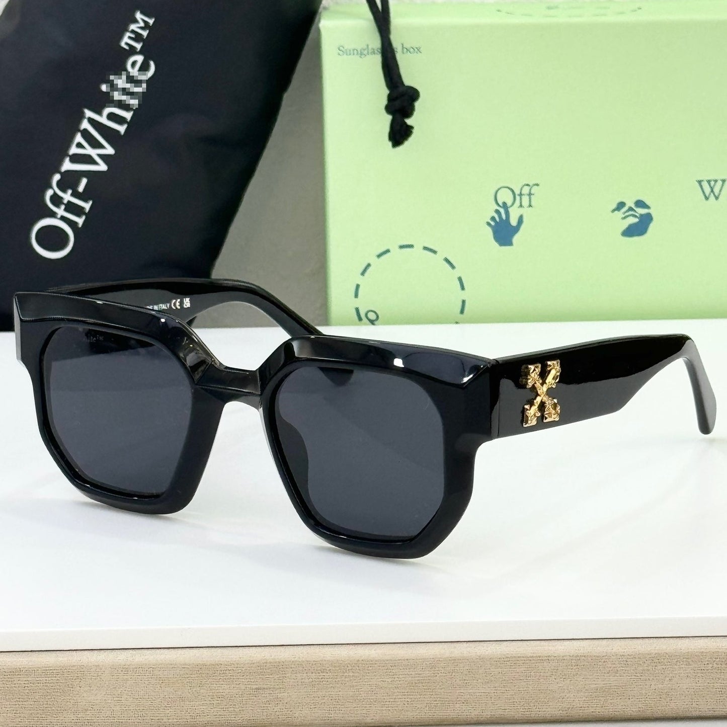 OFF-Whlte Arrow logo sunglasses#014 4-Bar