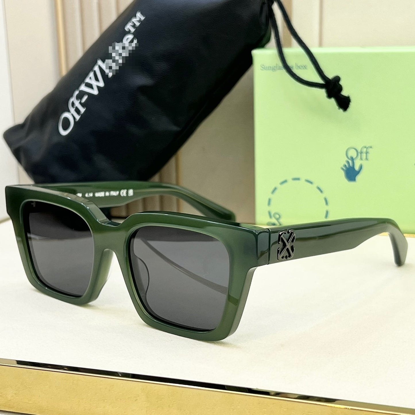 OFF-Whlte Arrow logo sunglasses#111 4-Bar