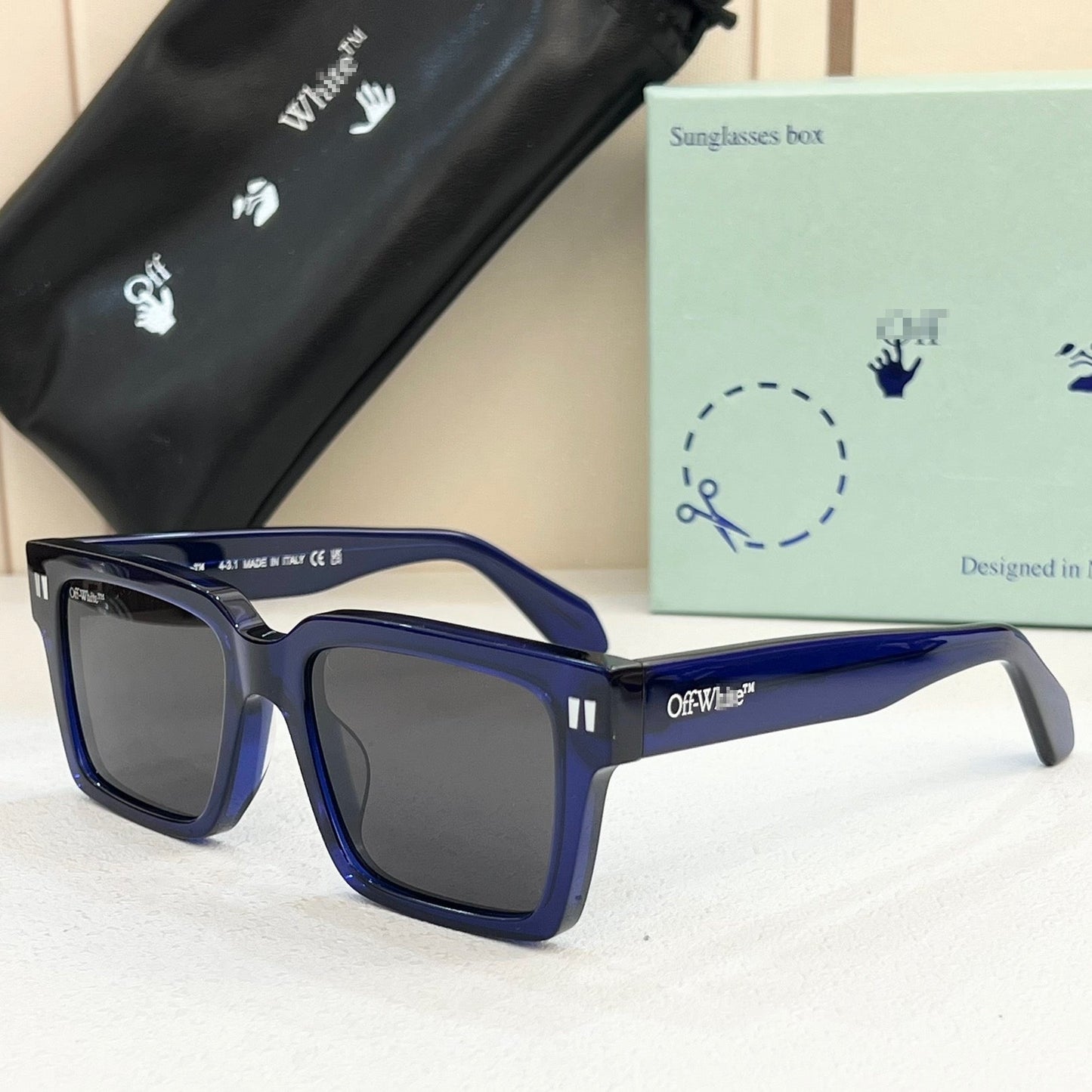OFF-Whlte Arrow logo sunglasses#054 4-Bar