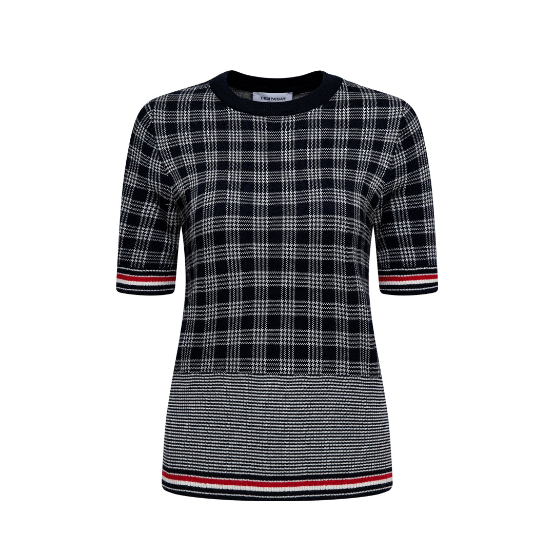 women Plaid T-shirt - Image 3
