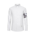 Men's Camouflage Oxford Shirt — Partial Button Front | Thom Browne