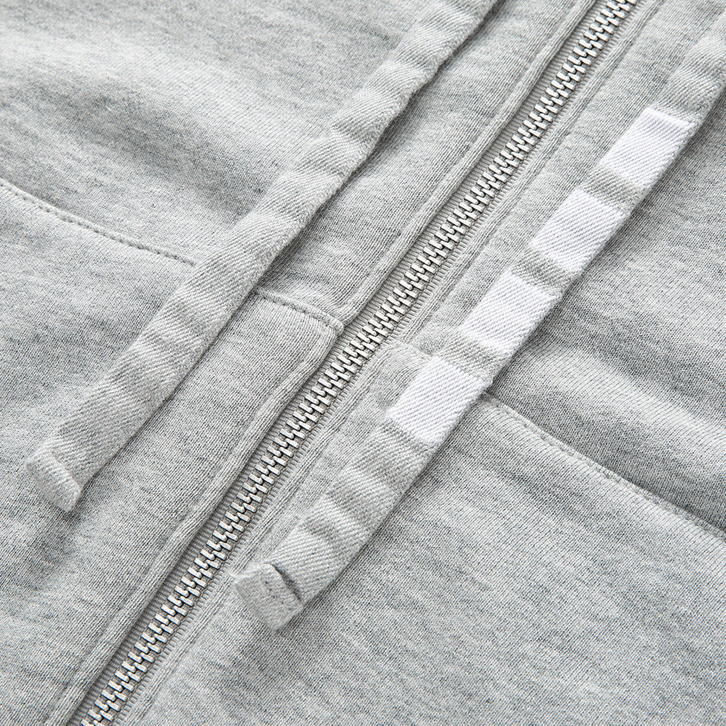 4 - Bar Embroidered Sports Hoodie - Premium Athletic Zip - Up by Thom Browne, garment detail view