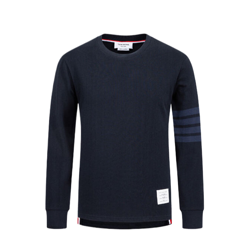 4 - Bar Puppy Embroidered Long Sleeve T - Shirt - Premium Cotton Tee by Thom Browne, garment detail view