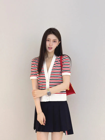 Striped V-neck long sleeves THOM TREND