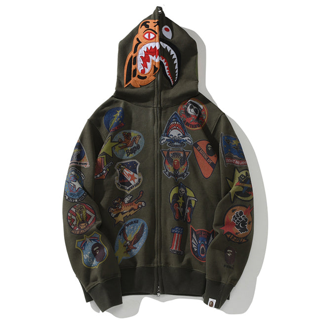 BAPE Tiger & Shark Full-Zip Hoodie product view 3
