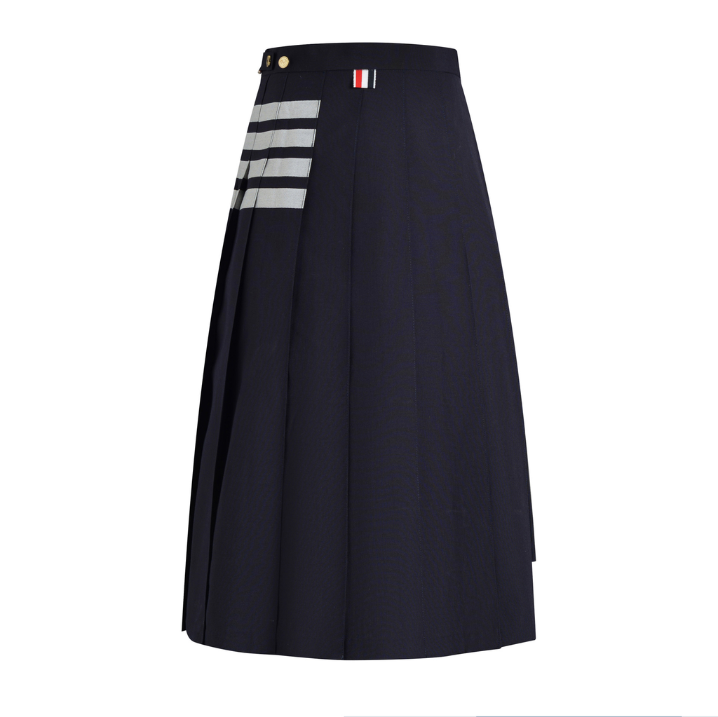 Women's 4-Bar Long Pleated Skirt | Thom Browne