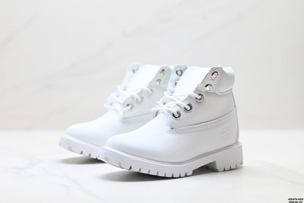 Timberland White Kids Premium Leather Boot - detail image 4