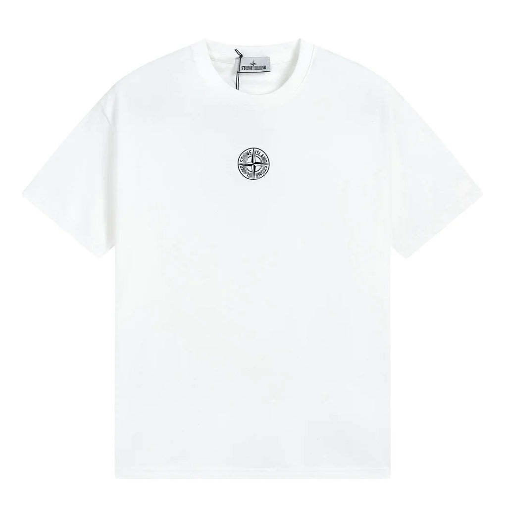 Stone Island Eclipse Technical Back Graphic Cotton T-Shirt - White product detail view