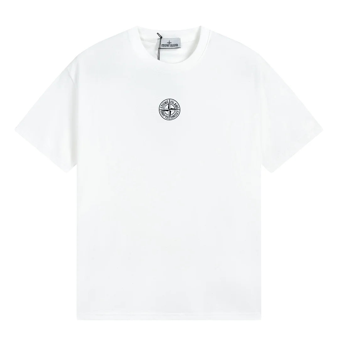 Stone Island Eclipse Technical Back Graphic Cotton T-Shirt - White product detail view