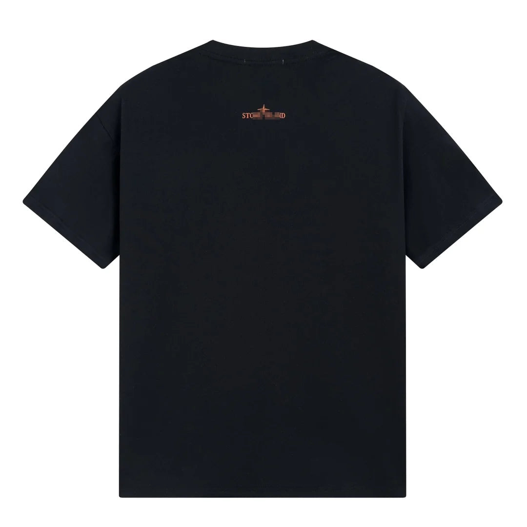Stone Island Orange Technical Compass Cotton T-Shirt - White product detail view