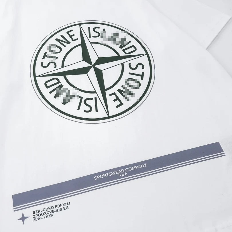 Stone Island Orange Technical Compass Cotton T-Shirt - Black product detail view
