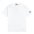Stone Island Sleeve Compass Patch Cotton T-Shirt - White front view