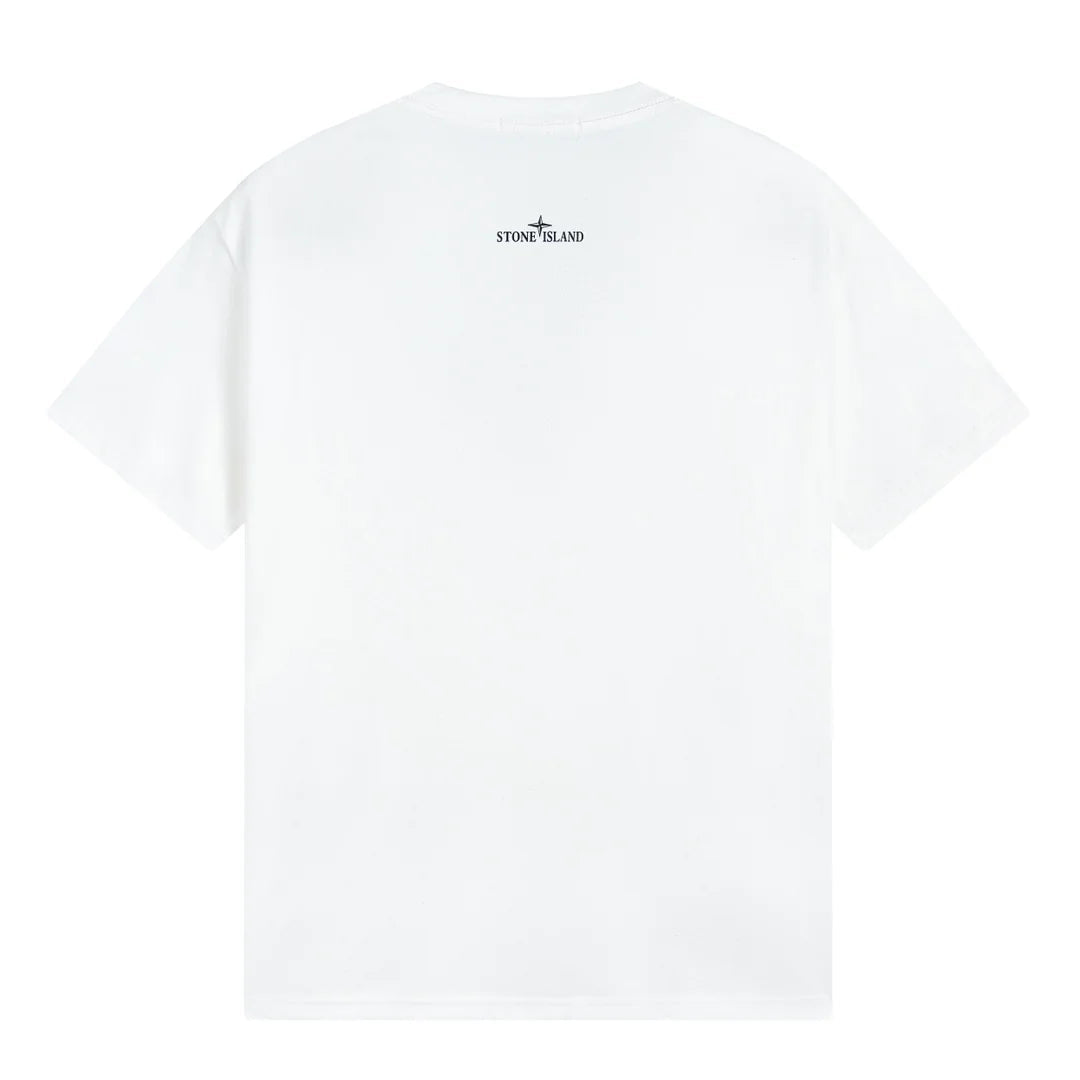 Stone Island Sleeve Compass Patch Cotton T-Shirt - White product detail view