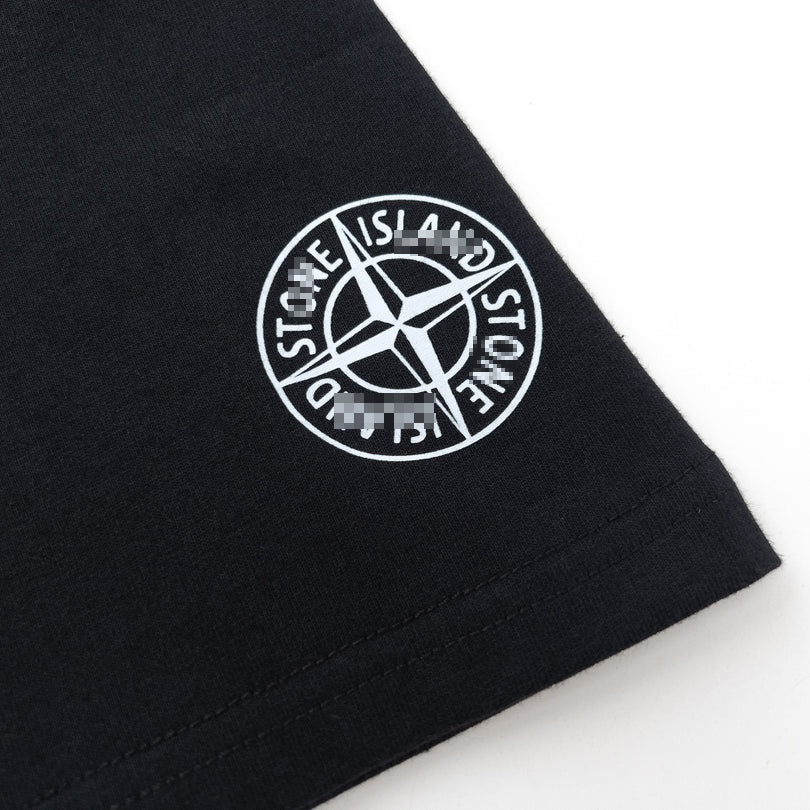Stone Island Sleeve Compass Patch Cotton T-Shirt - Black product detail view