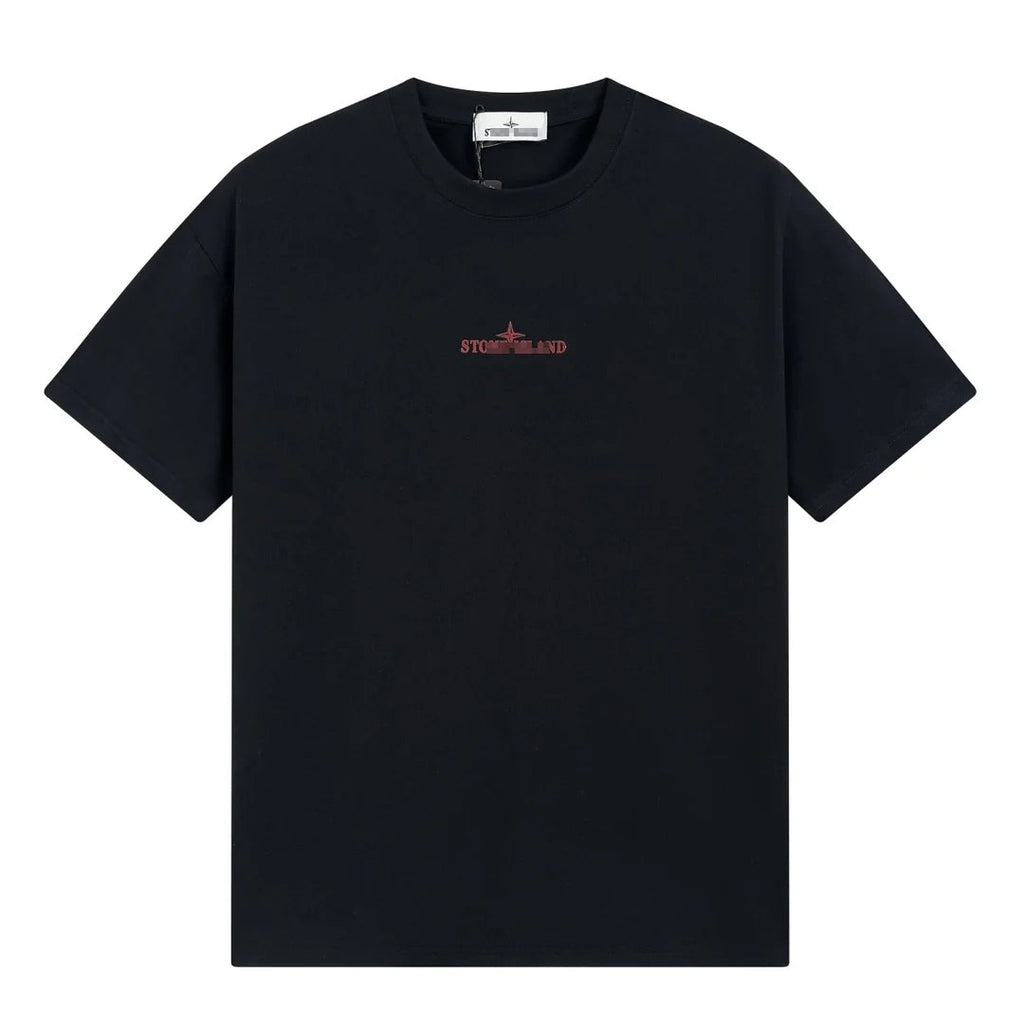 Stone Island Painterly Compass Back Graphic Cotton T-Shirt - White product detail view