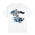 Stone Island Painterly Compass Back Graphic Cotton T-Shirt - White back view