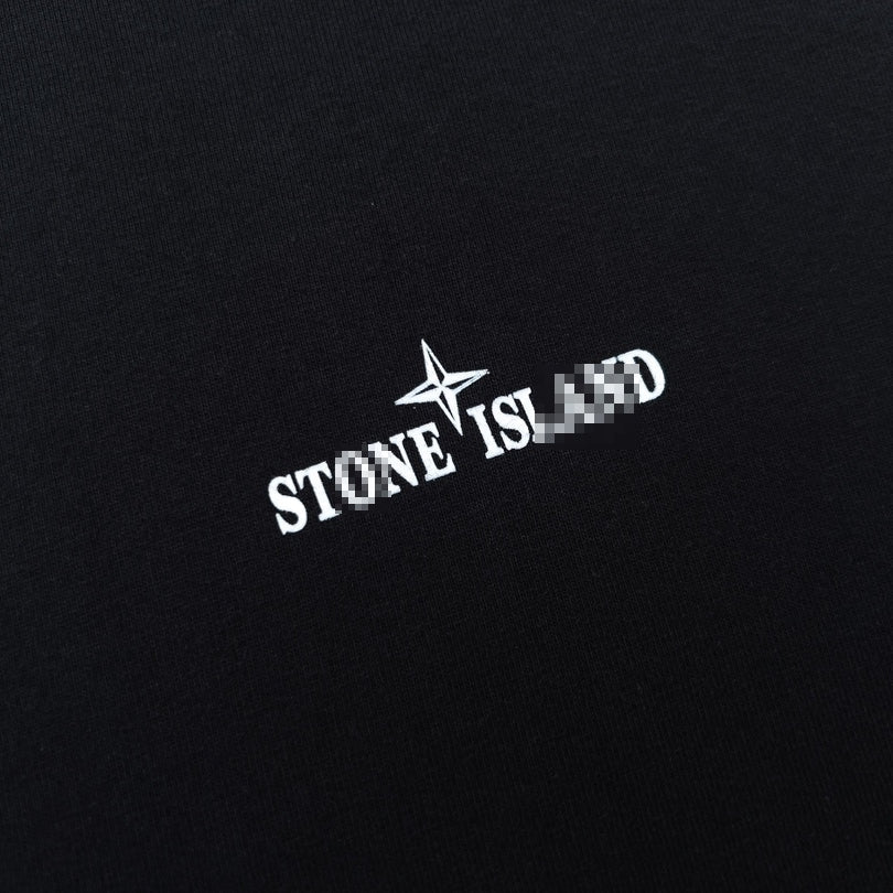 Stone Island 7115 Gradient Compass Back Graphic T-Shirt - Black product detail view