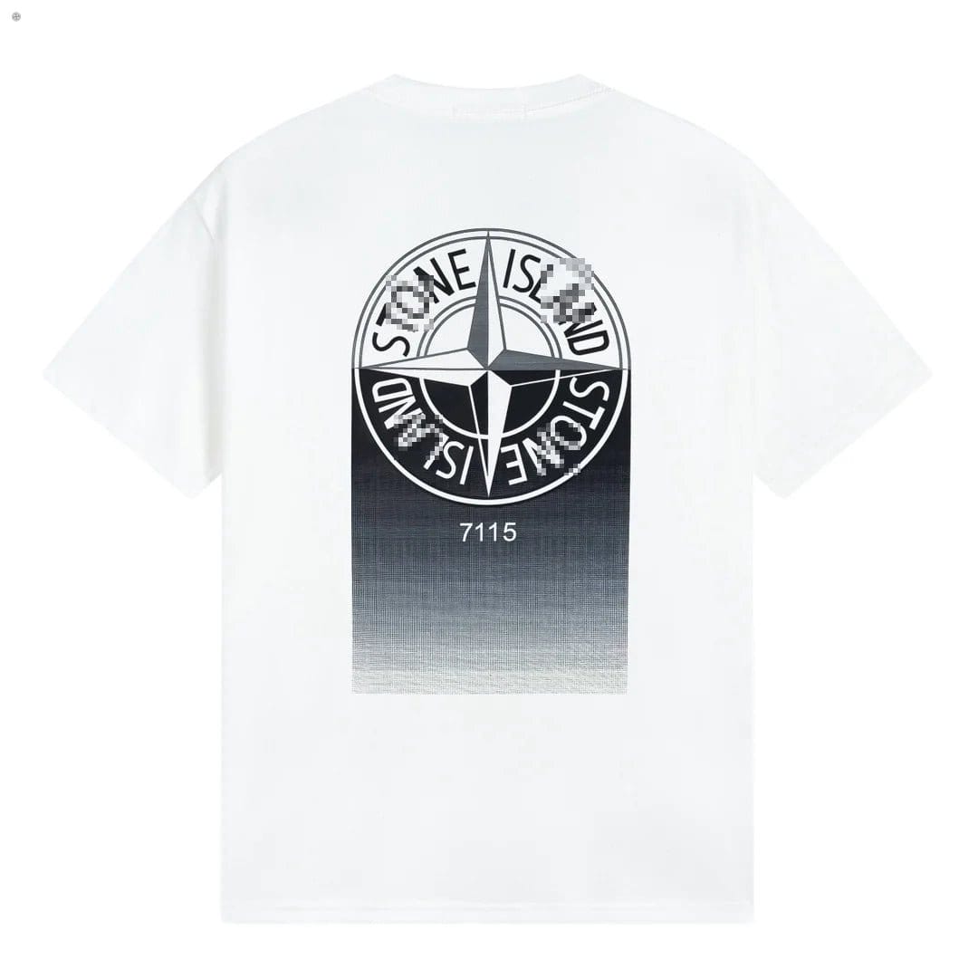Stone Island 7115 Gradient Compass Back Graphic T-Shirt - White back view