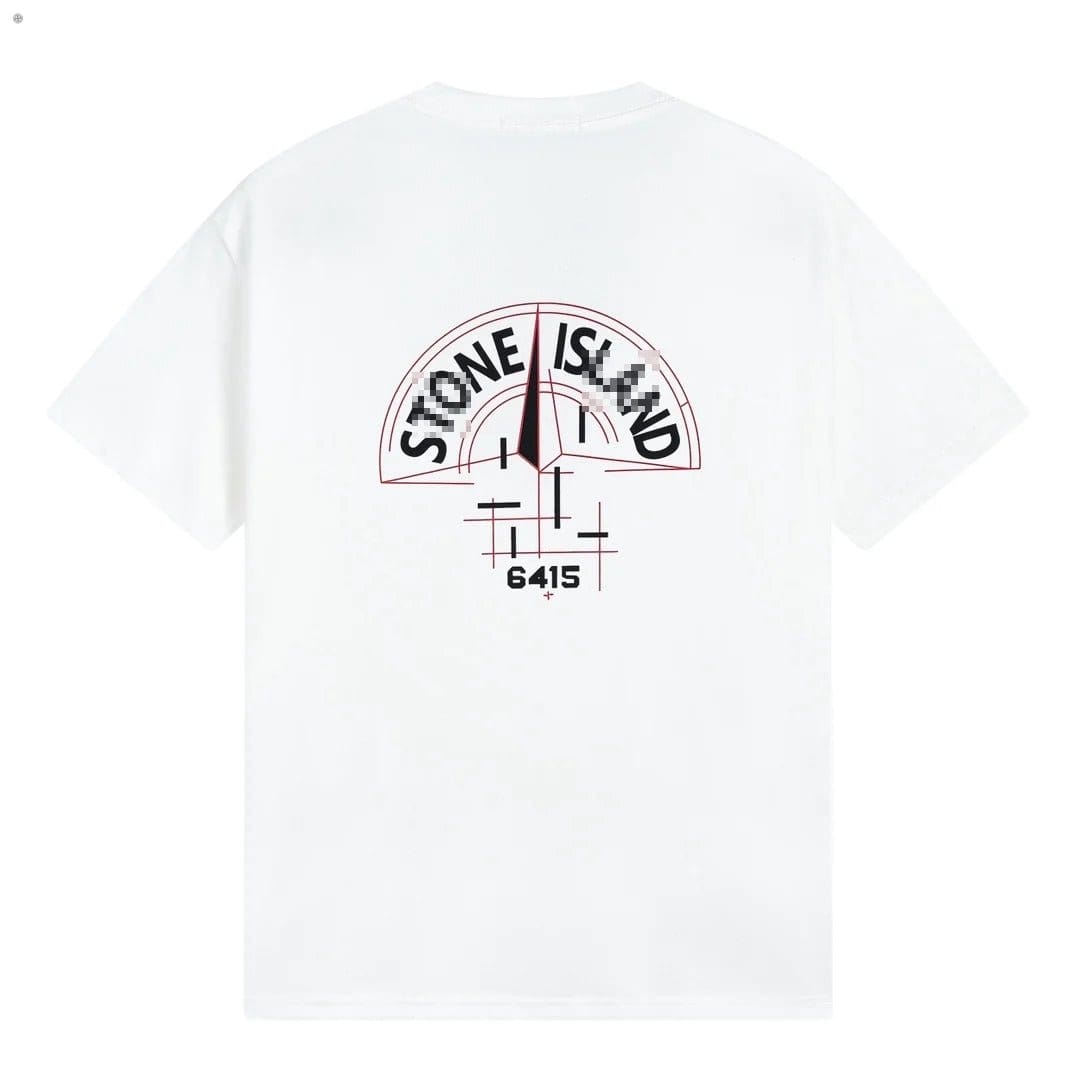 Stone Island 6415 Technical Compass Back Graphic T-Shirt - White back view