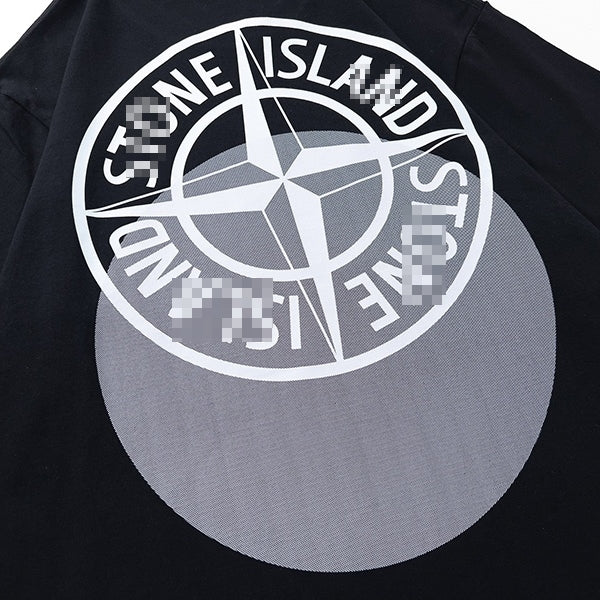 Stone Island Shadow Compass Back Graphic Cotton T-Shirt - Black product detail view