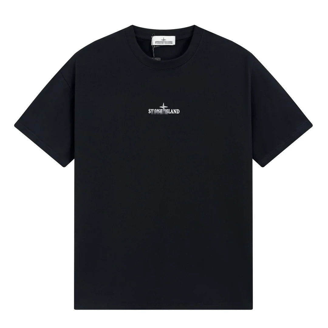 Stone Island Brushstroke Compass Back Graphic Cotton T-Shirt - White product detail view