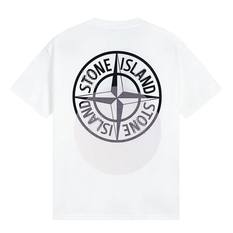 Stone Island Shadow Compass Back Graphic Cotton T-Shirt - White product detail view