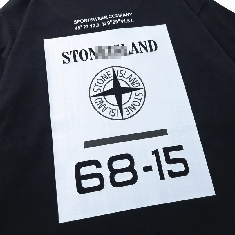 Stone Island 68-15 Label Compass Back Graphic T-Shirt - Black product detail view