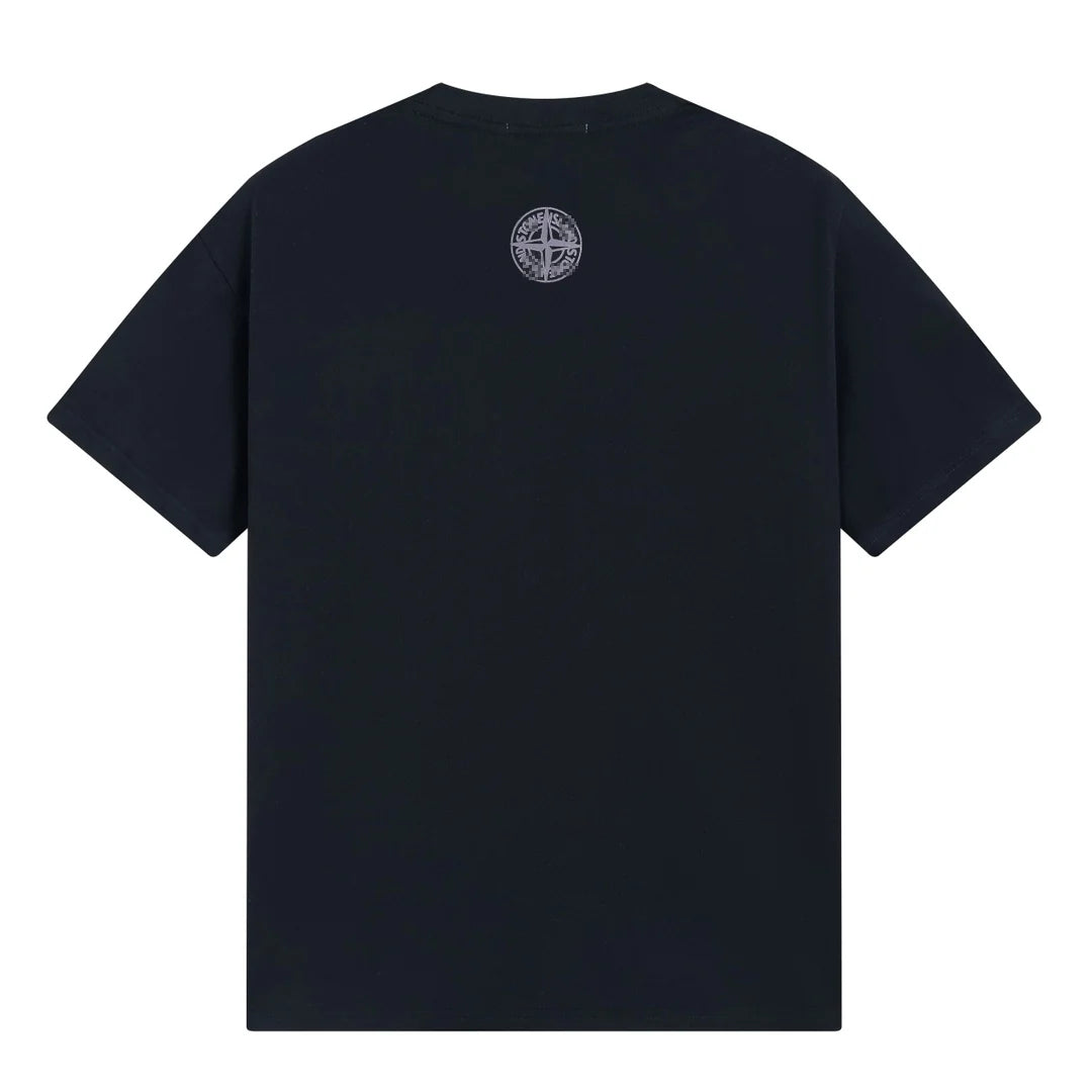 Stone Island Green Orbital Wordmark Cotton T-Shirt - White product detail view
